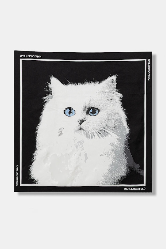 

Шелковый шарф ikon Karl Lagerfeld, черный