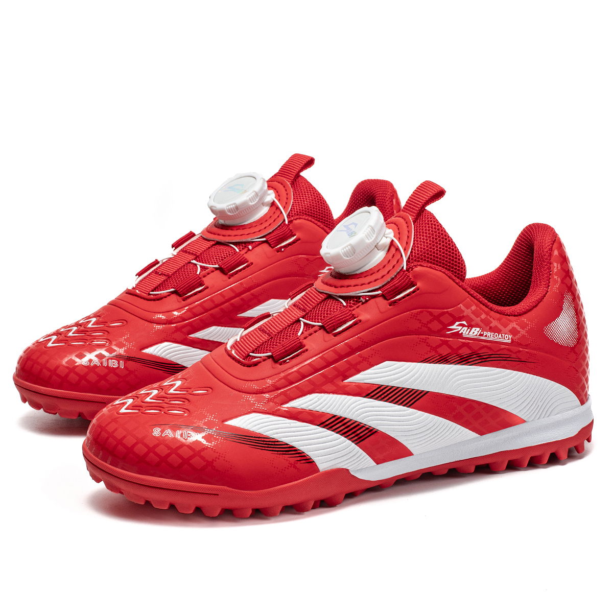 Slip Resistant Shock Absorbers With Abrasion Resistant Properties Low Top Kids' Soccer Shoes Kids' Saibi, aqua-long stud — фото 4