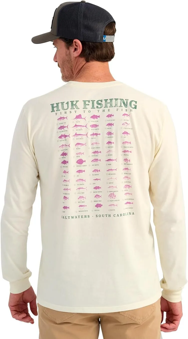 

HUK мужская футболка с нагрудным карманом, удобная и функциональная