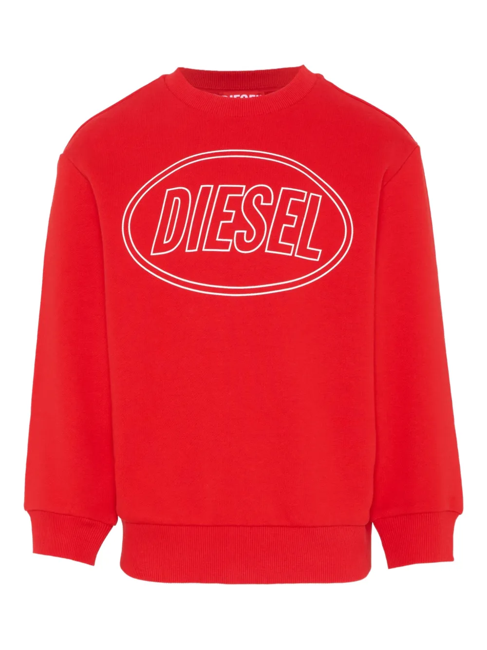 

Свитшот с логотипом и круглым вырезом Diesel Kids, красный