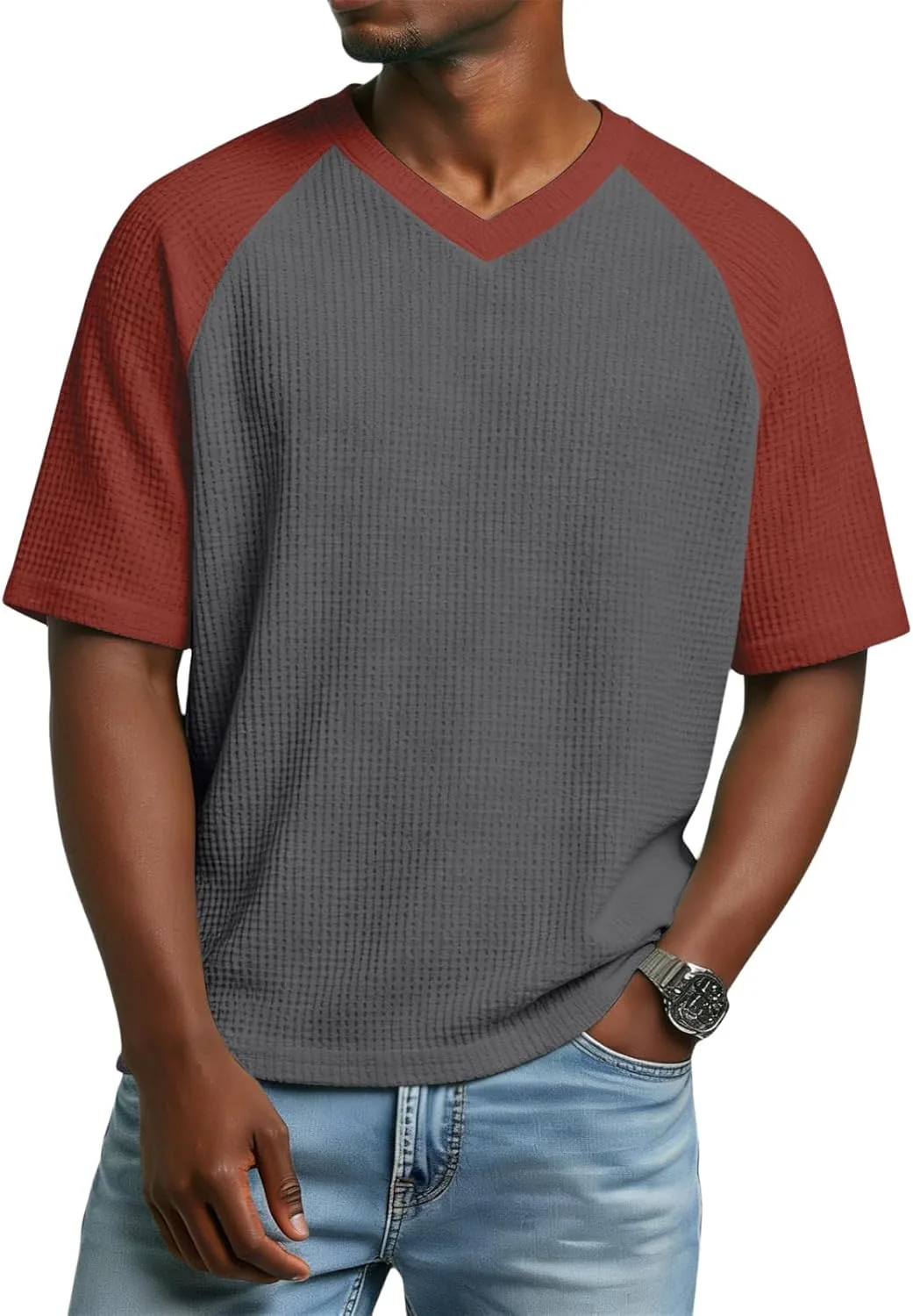 

Мужская футболка V-образного выреза с коротким рукавом, S-5XL