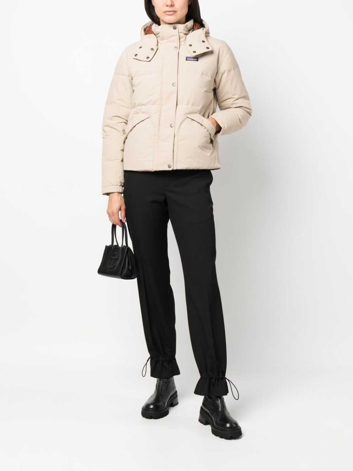 

Patagonia пуховик Downdrift с капюшоном, нейтральный цвет