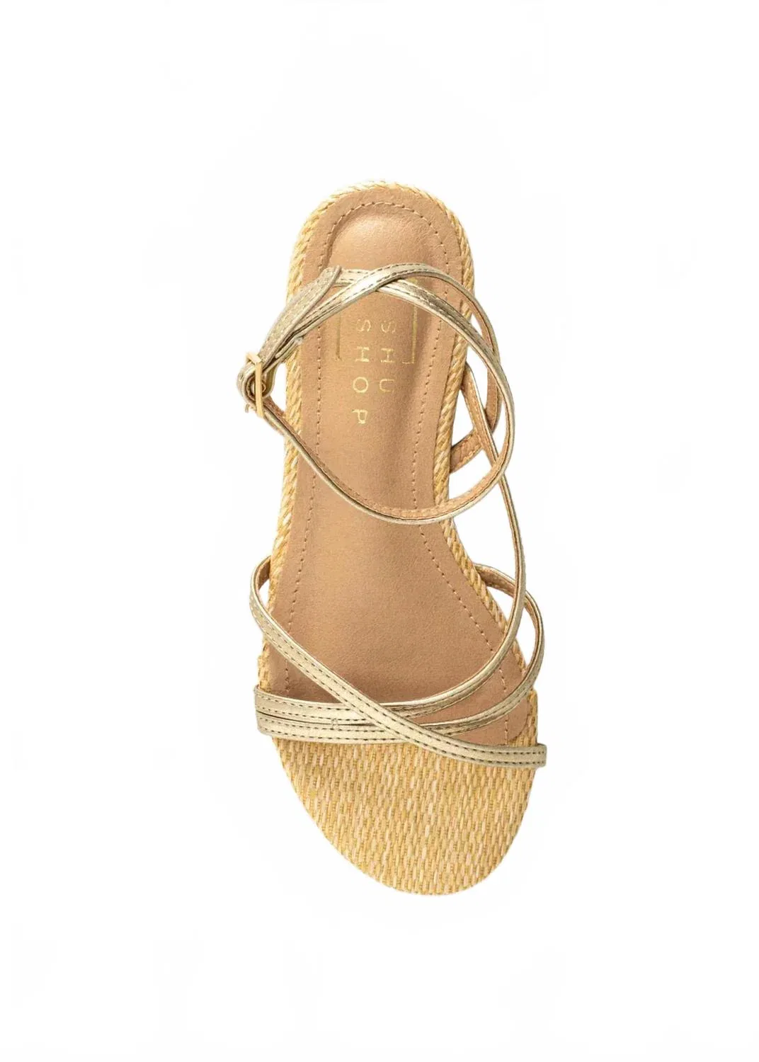 SHU SHOP Детские мини-сандалии Dana золотистого цвета — фото 2