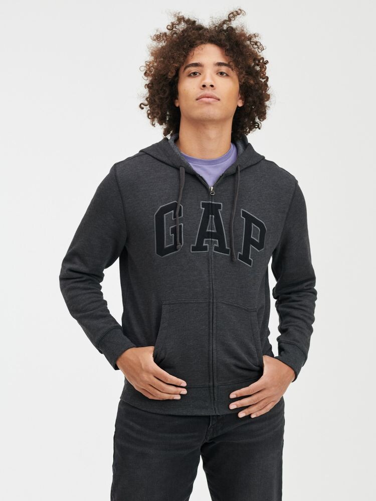 

Толстовка на молнии с логотипом Gap, серый