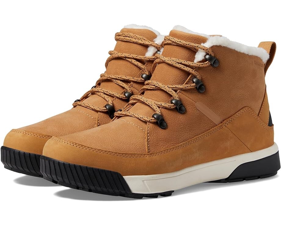 Женские ботинки The North Face Sierra Lace кожаные водонепроницаемые, коричневый