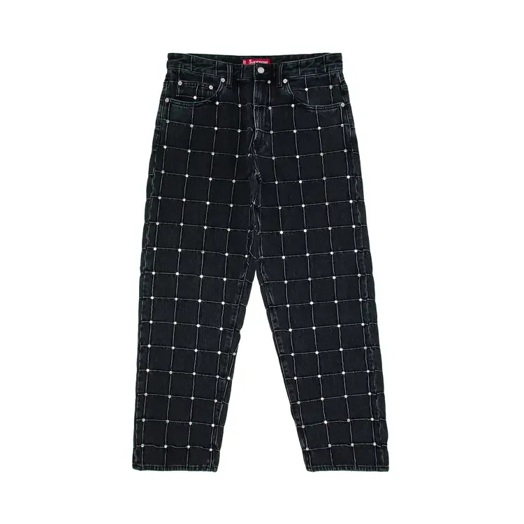 Джинсы Supreme Studded Seam Loose Fit Jean, черные