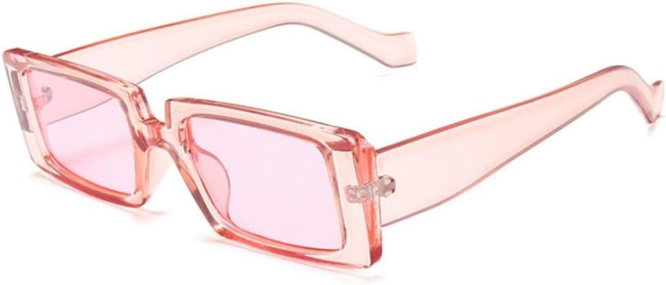 

MUTYNE Модные маленькие квадратные солнцезащитные очки для женщин, классическая пластиковая оправа, женские панк-очки, цветные очки для мужчин, защита от УФ-излучения UV400, Pink