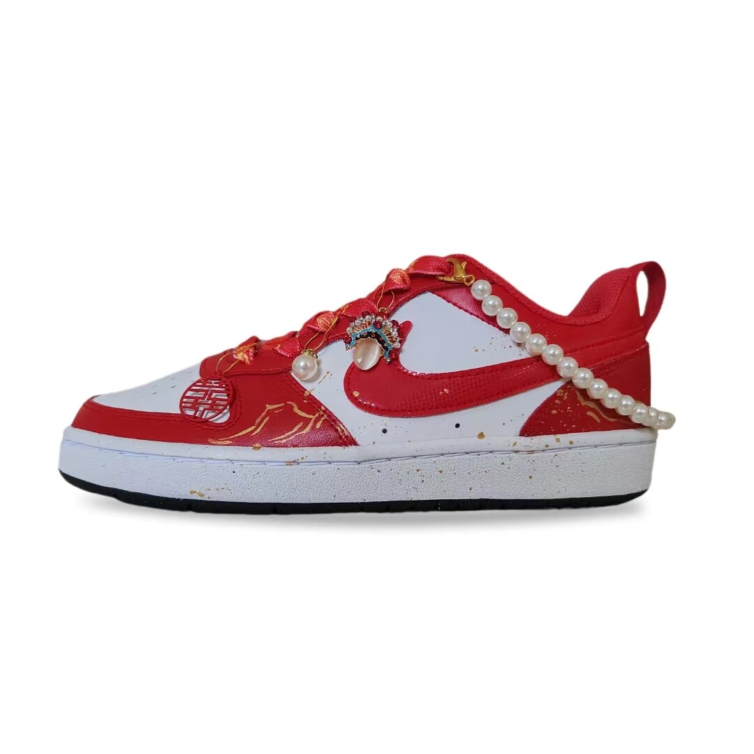 

Кроссовки Nike Court Borough 2 Skateboarding Shoes Women's Low-top Red/white, красный