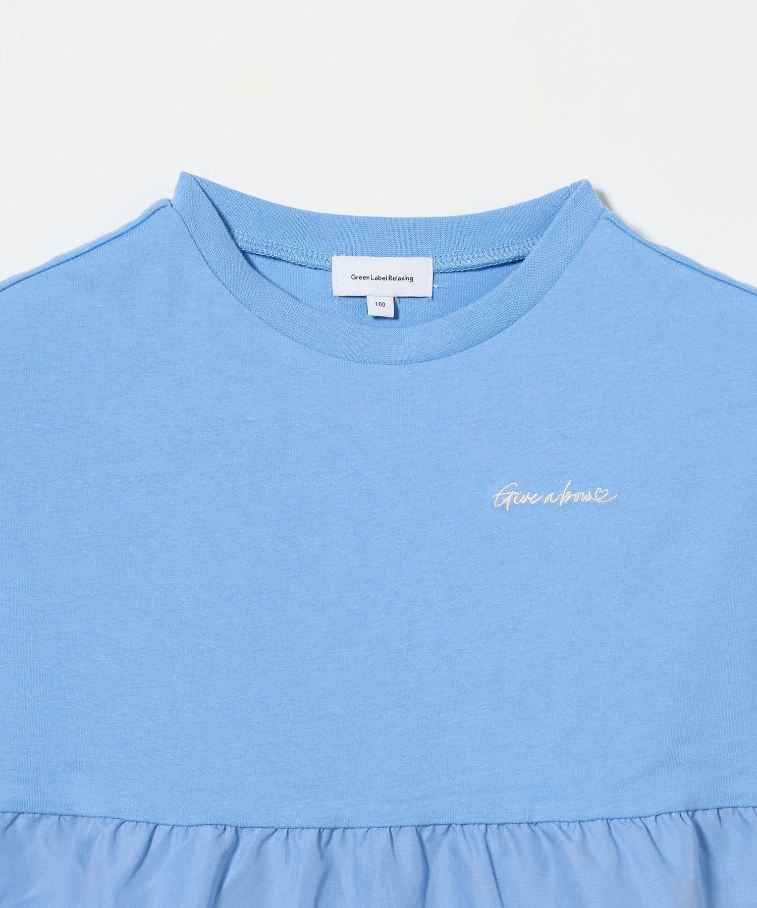 Платье из трикотажа с принтом / Детское 100-130 см United Arrows Green Label Relaxing, LT.BLUE — фото 3
