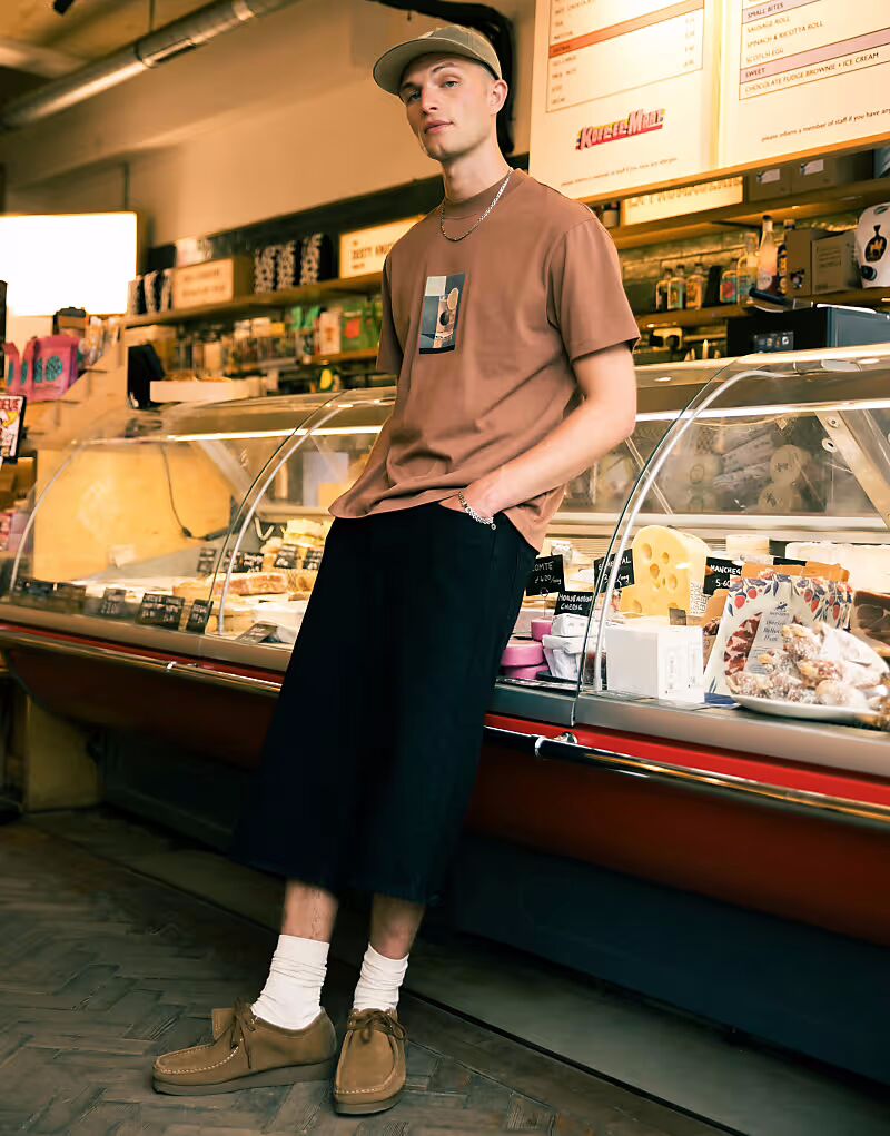 

Джинсовые шорты Topman черного цвета