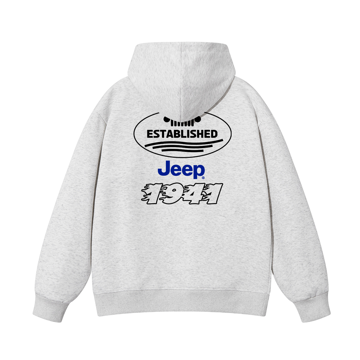 Толстовка с капюшоном утепленная для школьников Jeep, new year красный fleece-lined — фото 2
