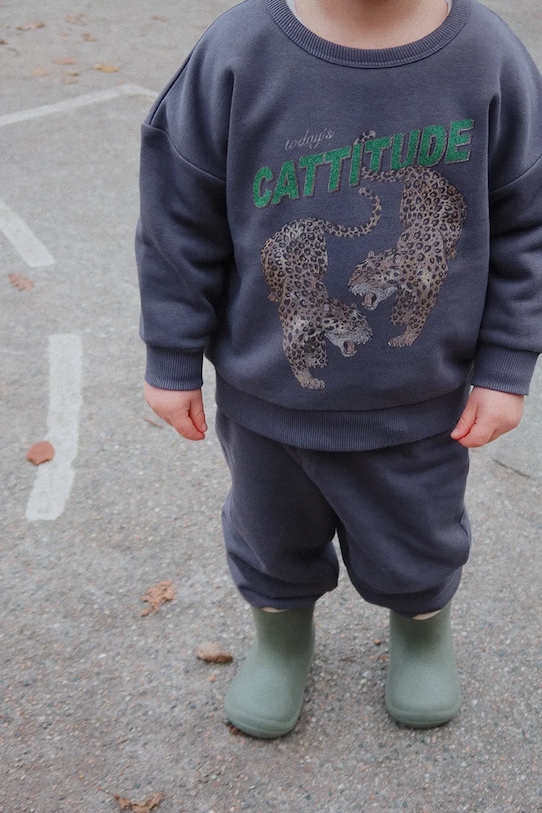 

Толстовка LOU SWHEAT SHIRT OCS детская хлопковая толстовка Konges Sløjd, серый