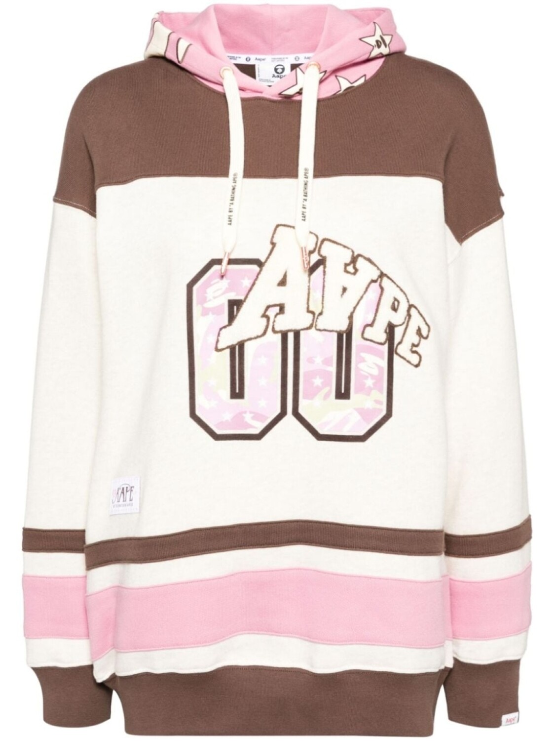 

AAPE BY *A BATHING APE худи с нашивкой-логотипом, серый