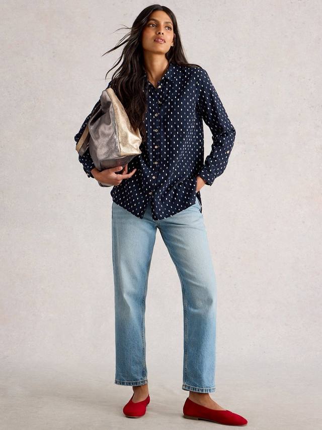 

Софи лонглайн рубашка Dobby White Stuff, Navy/Multi