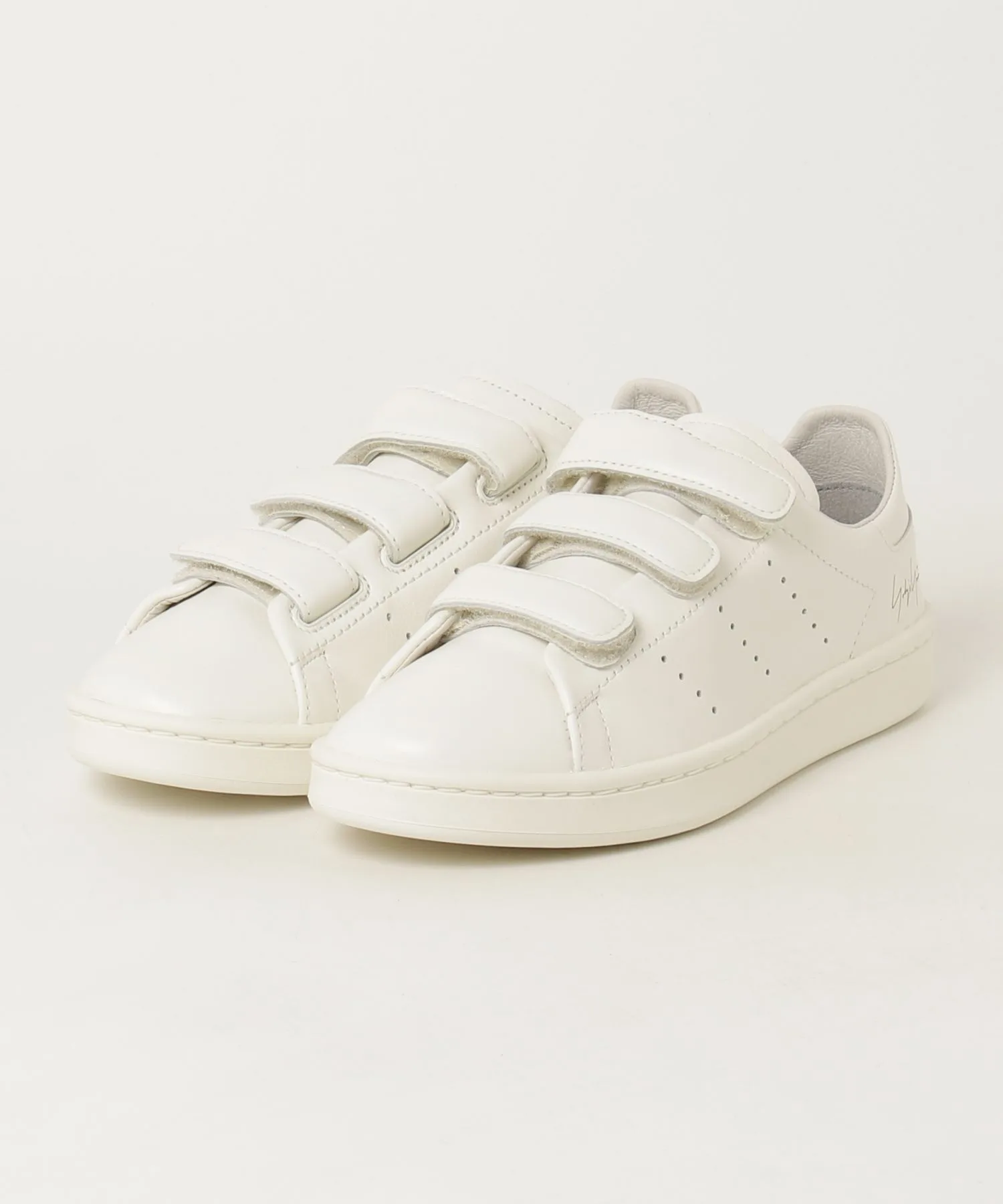 Унисекс кожаные кроссовки Y-3 Stan Smith Velc белые — фото 4