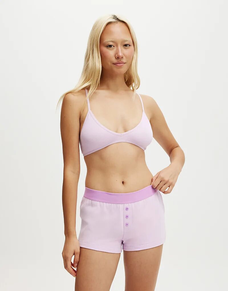 

Трикотажные шорты Cotton On Peached фиолетового цвета Cotton On