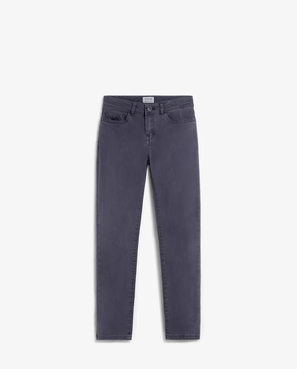 

Детские брюки с пятью карманами, прямого кроя, на пуговице и молнии Scalpers, синий