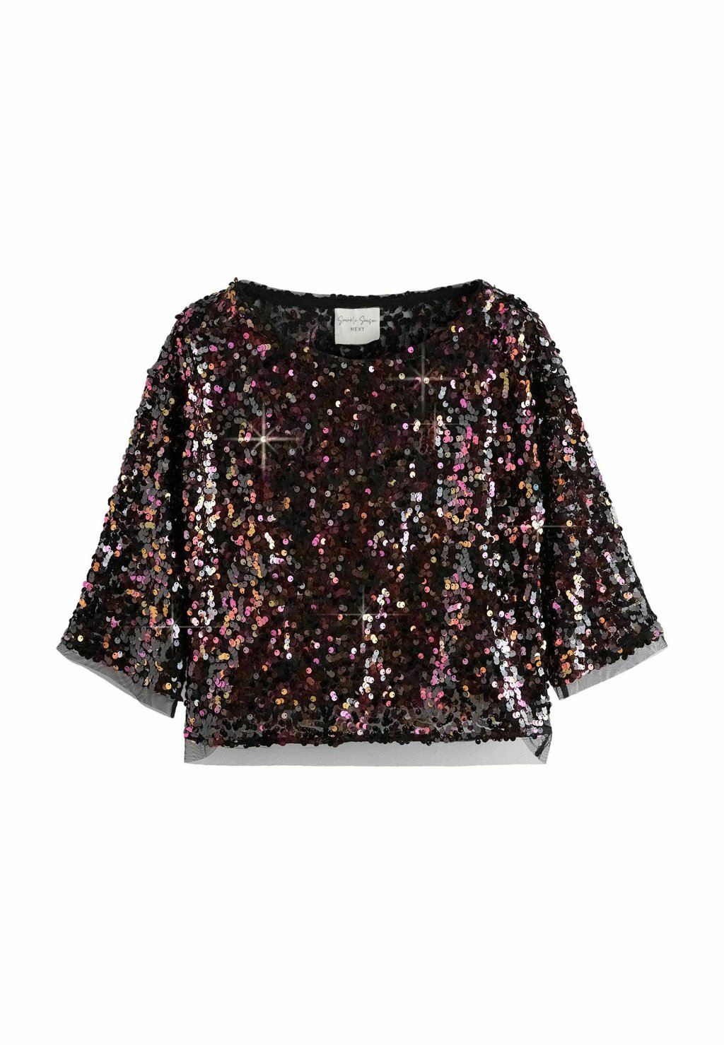 

Блуза SEQUIN THREE QUARTER SLEEVE Next, черный