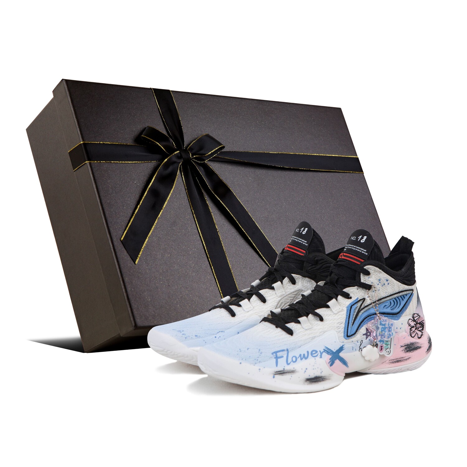 

Баскетбольные кроссовки YuShuai 18 Basketball Shoes Men Mid-Top White/Pink/Blue Lining