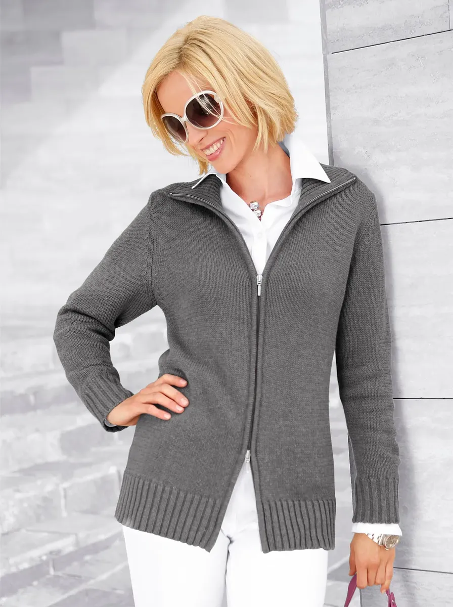 

Кардиган в стиле casual Casual Looks, цвет Grau-Meliert