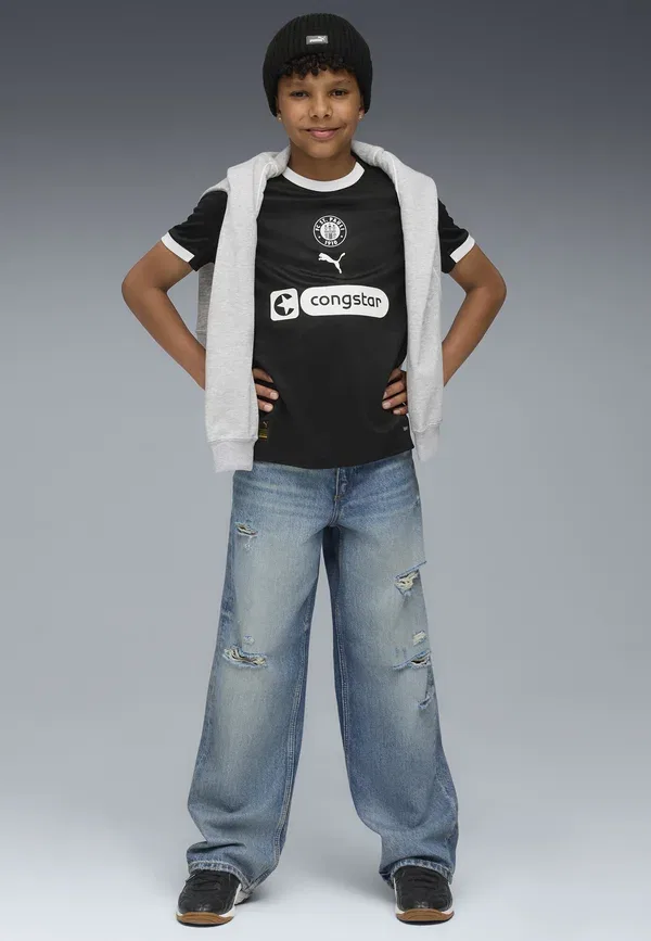 Футболка Fc St. Pauli 25/26 Club Wear Puma, черно-белая — фото 3