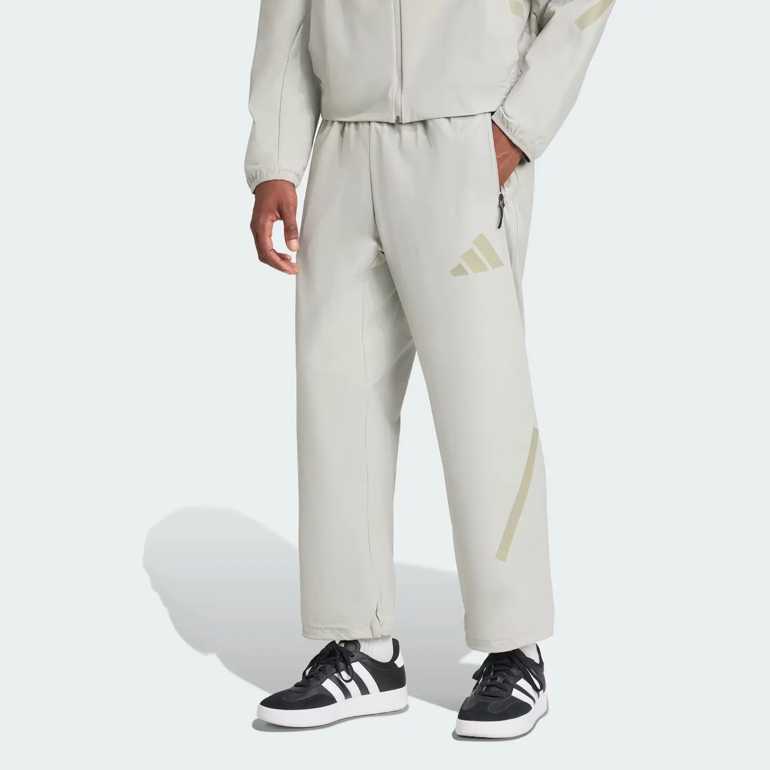 Штаны True Healing Series SS25 ZNE WOVEN JOGGERS мужские повседневные Adidas, металлический серый/серый — фото 2