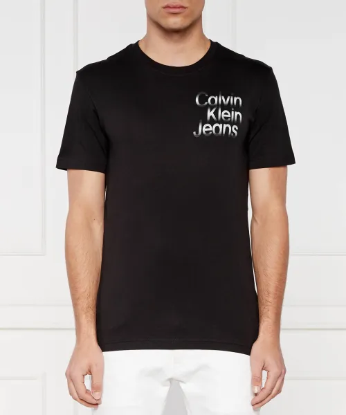 

Футболка рассеянная сложенная Regular fit Calvin Klein Jeans, черный