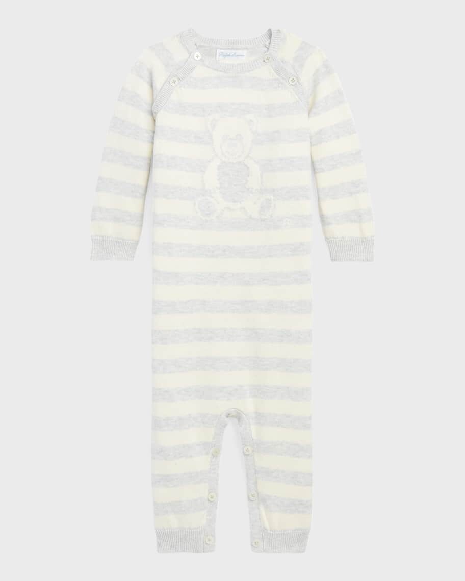 

Полосатый комбинезон с медведем для мальчика, размер 3–12 мес. Ralph Lauren Childrenswear