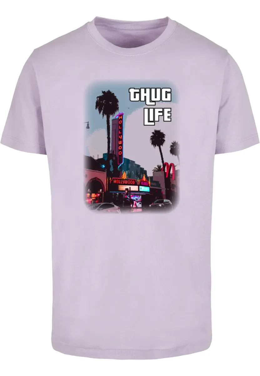 

Футболка Merchcode "Мужская футболка Merchcode Grand Thug Life с круглым вырезом", цвет Lilac