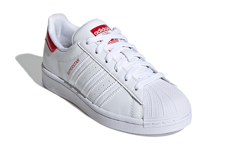 Кроссовки Adidas Superstar White Scarlet Youth — фото 2