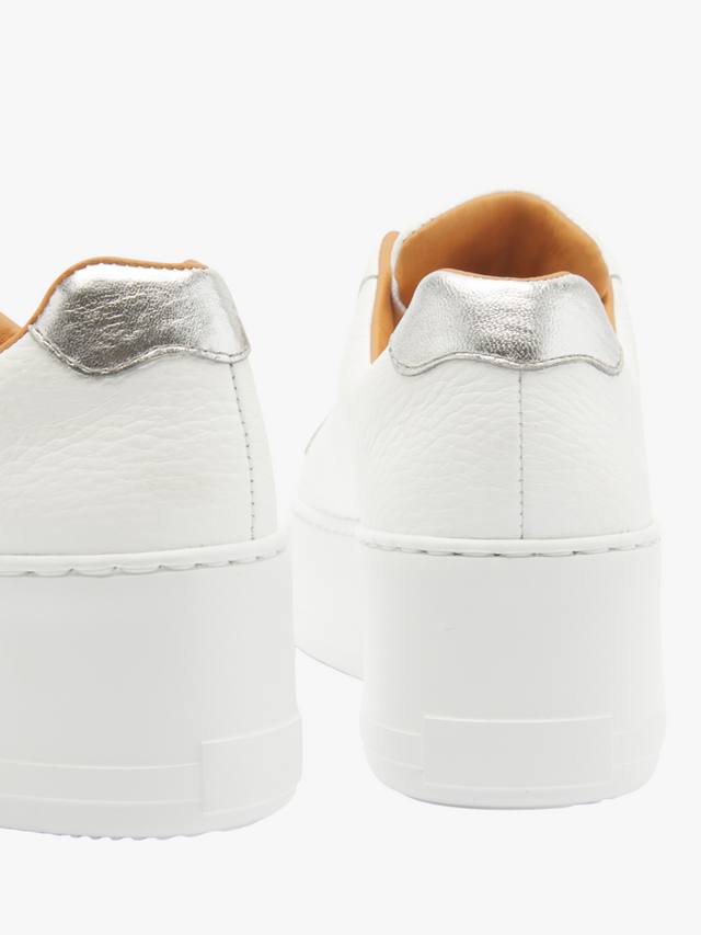 Кроссовки Park Cord Leather на шнуровке с платформой Russell & Bromley, White — фото 3