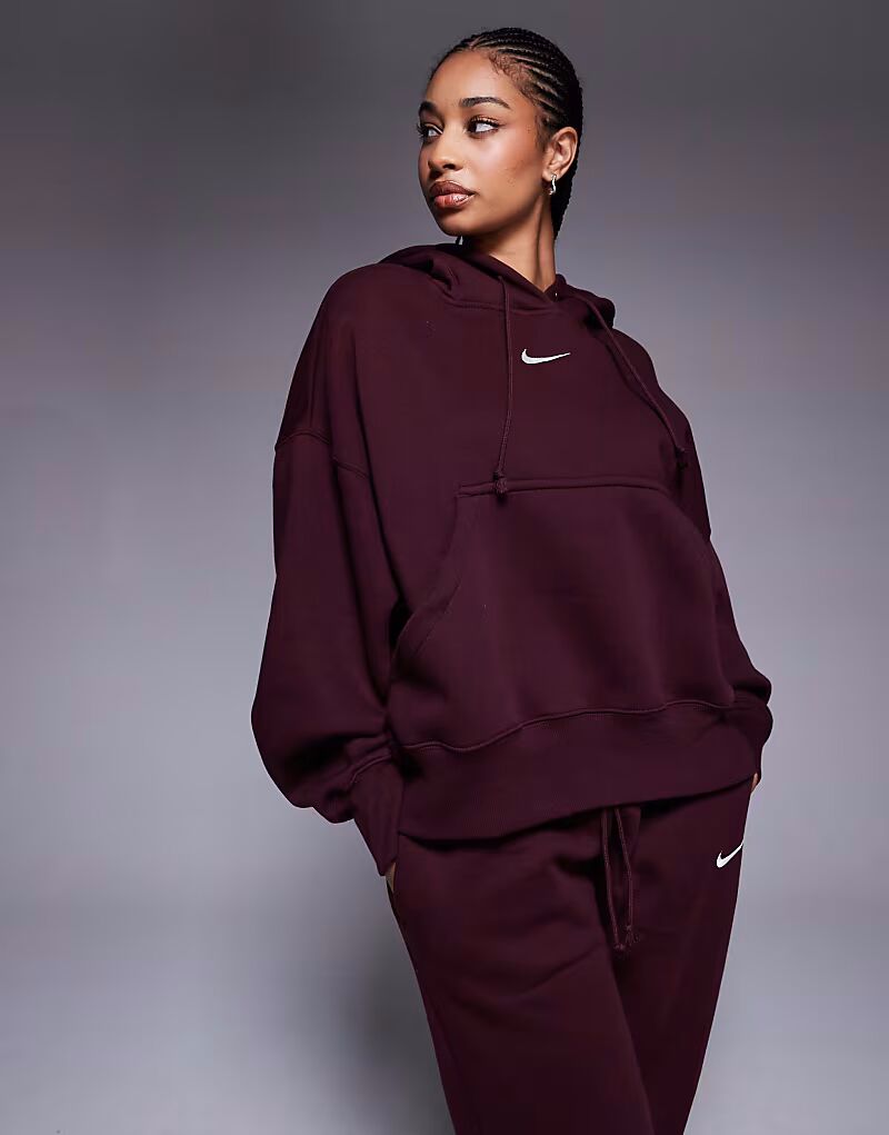 

Толстовка оверсайз Phoenix Fleece бордового цвета Nike