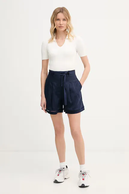 Шорты женские Lacoste, темно-синий — фото 2