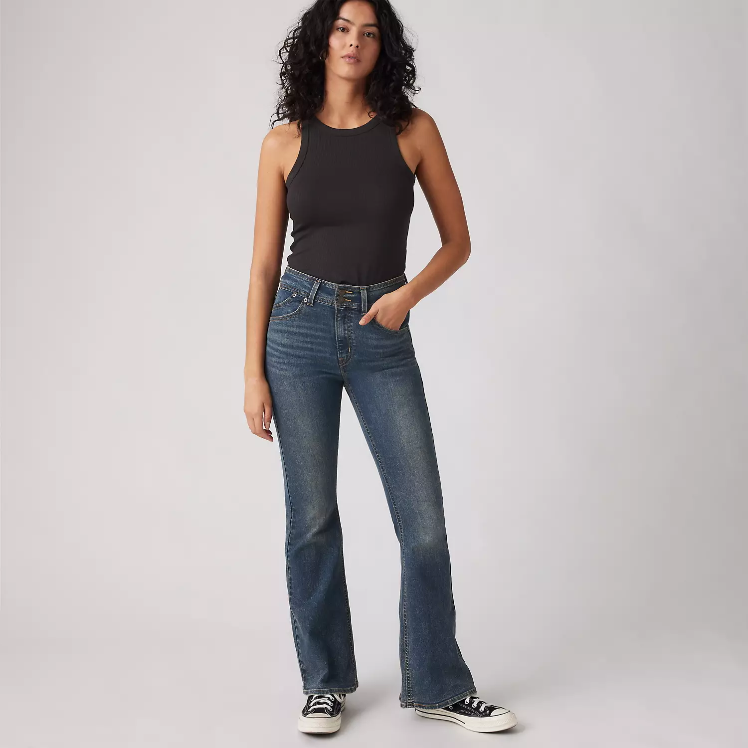 

Женские джинсы Retro 726 с высокой талией и клешем Levi's, цвет Around The Bend - Dark Wash