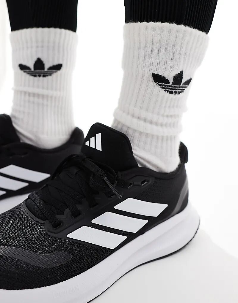 Кроссовки adidas Running RunFalcon черного и белого цвета adidas performance — фото 4