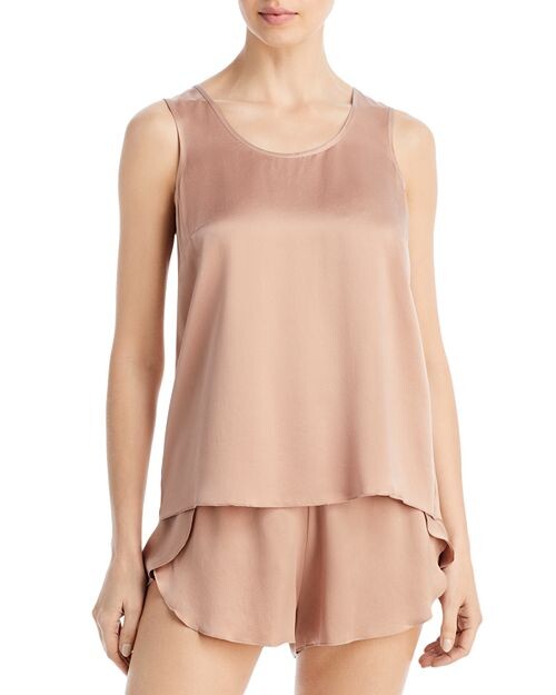 

Моющийся шелковый пижамный комплект с тюльпаном на спине Lunya, цвет Tan/Beige