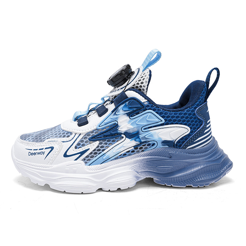 

Нескользящие, дышащие, легкие, амортизирующие низкие детские кроссовки для бега DEERWAY, синий