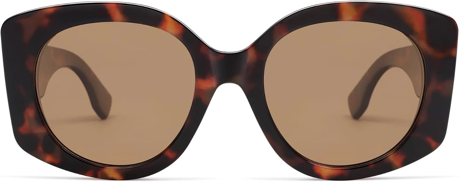 

Ретро поляризованные солнцезащитные очки с овальными линзами, круглые, увеличенного размера, для женщин, модель XL AP3713N Appassal, C02 Tortoise/Light Brown