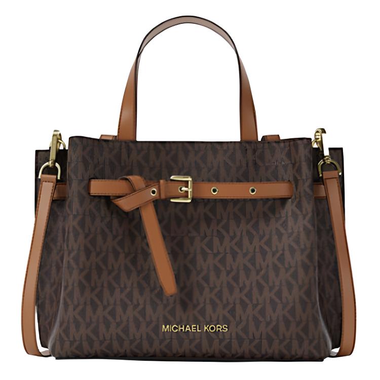 

MICHAEL KORS Эмилия Маленькая женская сумка из лакированного полотна бежевая