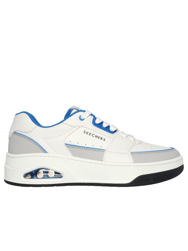 Кроссовки на шнуровке UNO COURT Skechers, белый/синий — фото 4