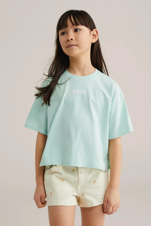 Футболка с принтом We Fashion, Mint Green — фото 3