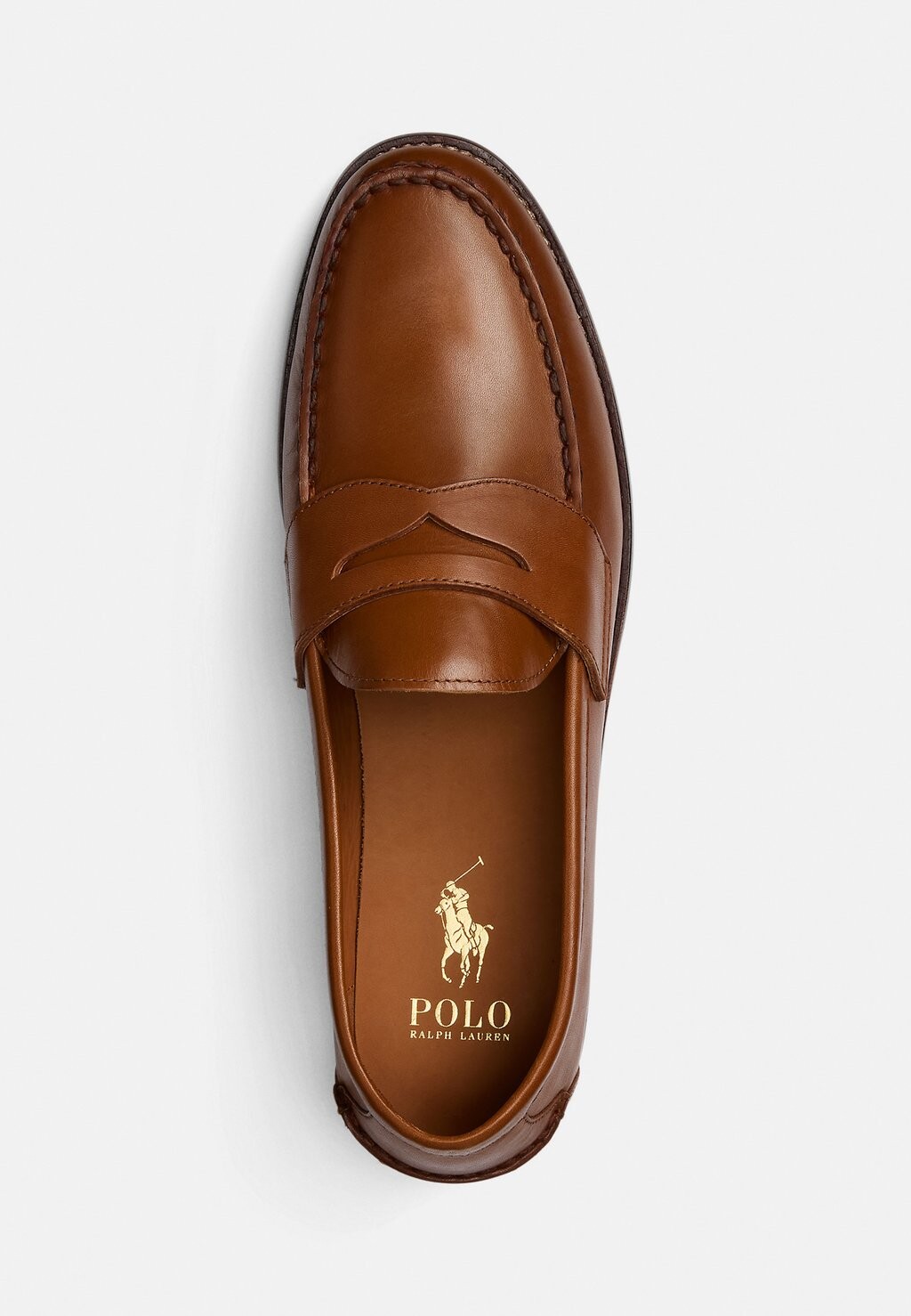 Лоферы ALSTON LEATHER PENNY LOAFER Ralph Lauren, коньяк — фото 3
