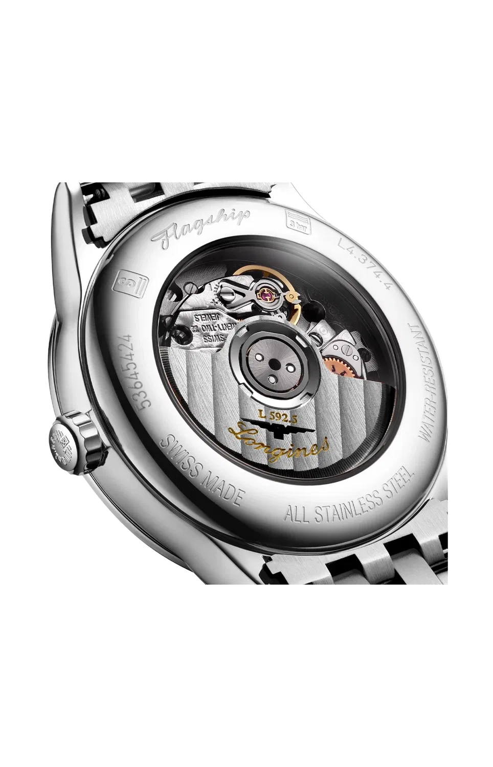 Флагманская классика - L4.374.4.18.6 LONGINES, серебряный — фото 3