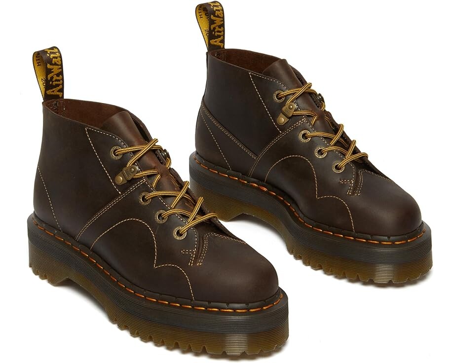 

Ботинки Dr. Martens Church Quad Archive, цвет Dark Brown Crazy Horse