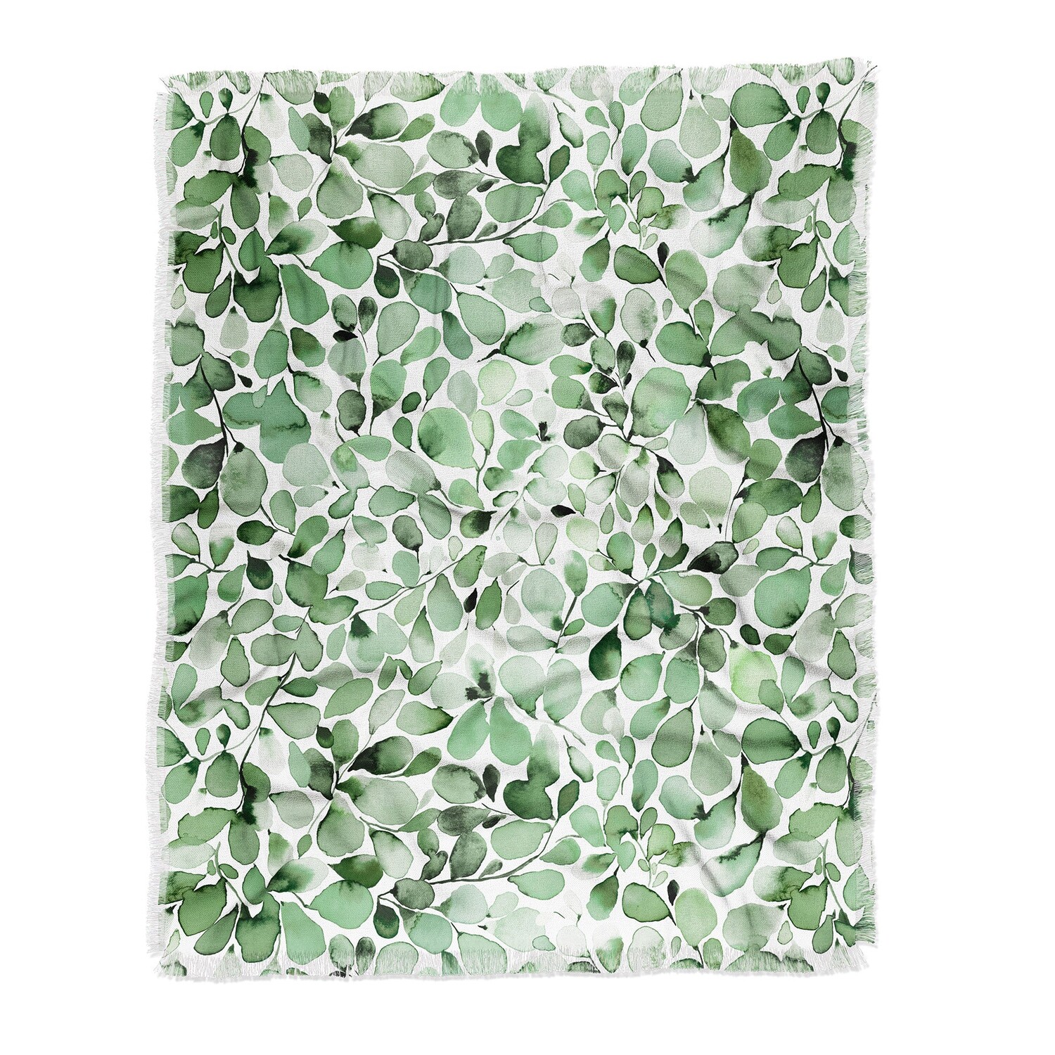 

Зеленое одеяло Ninola Design Foliage Deny Designs, цвет Green