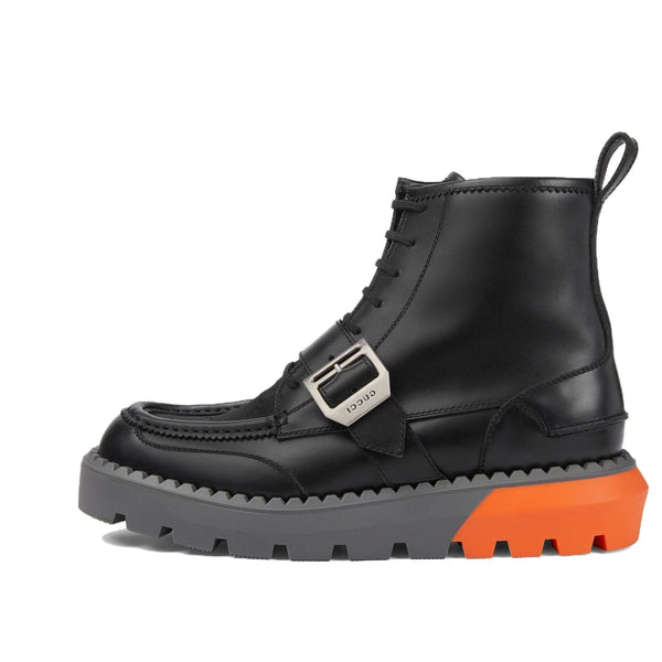 

Кроссовки gg lace-up boot 'black' Gucci, черный