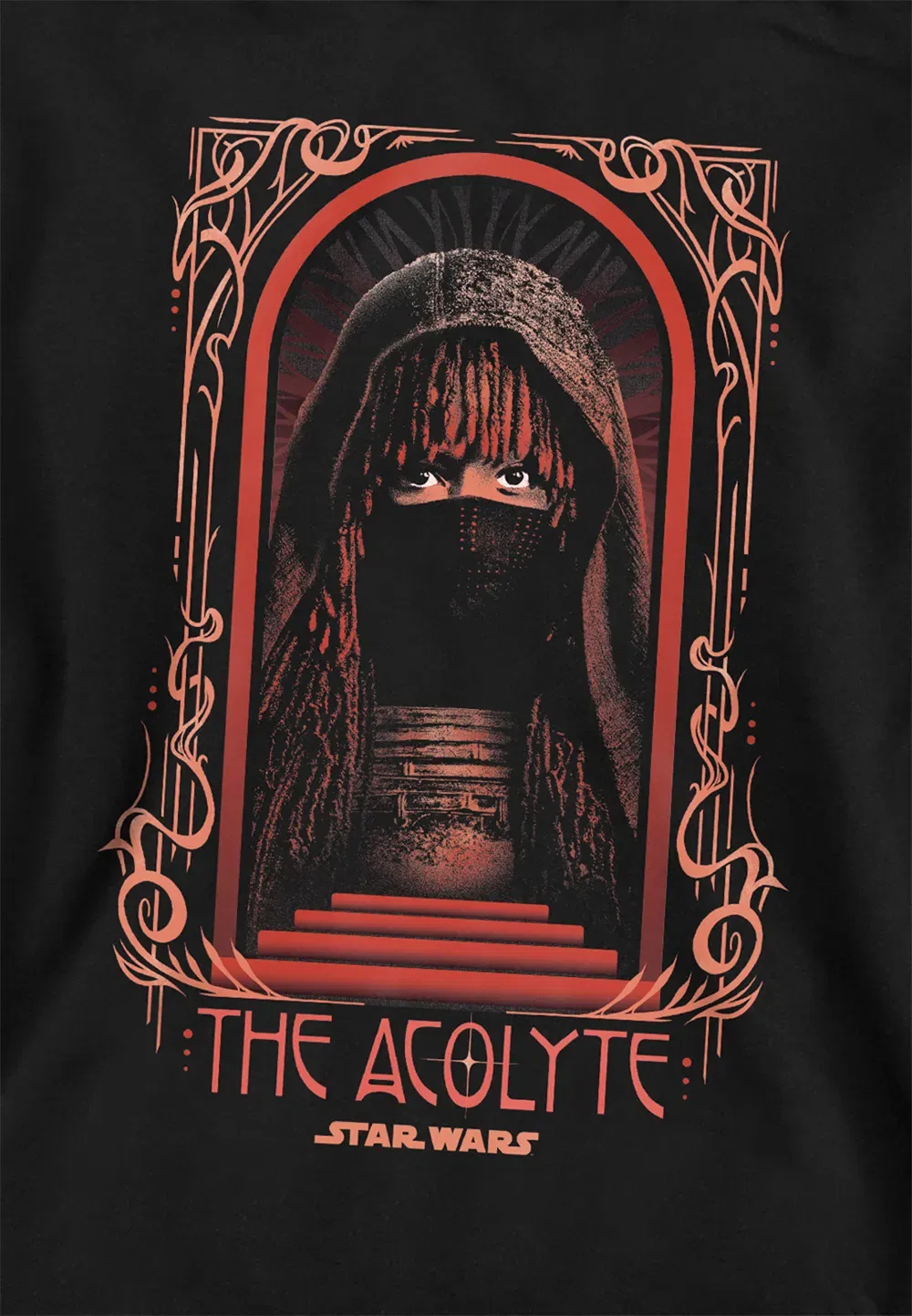 Детская худи Star Wars The Acolyte Art Deco, черная, Disney, черный — фото 2
