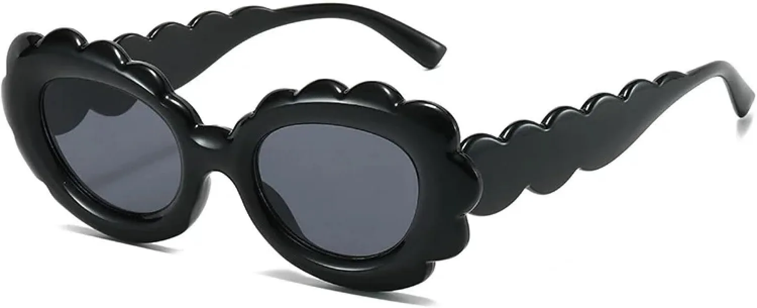 

Модные солнцезащитные очки «кошачий глаз» необычной формы для женщин и мужчин, уникальные, фиолетовые, трендовые, с защитой от УФ-излучения UV400 TVTBBVV, Black-black