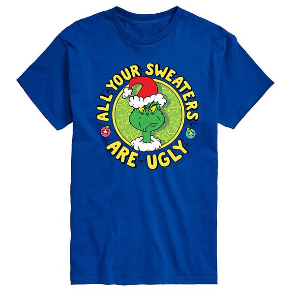 

Футболка Big & Tall Dr Seuss с принтом "All Your Sweaters Are Ugly" Grinch, Blue