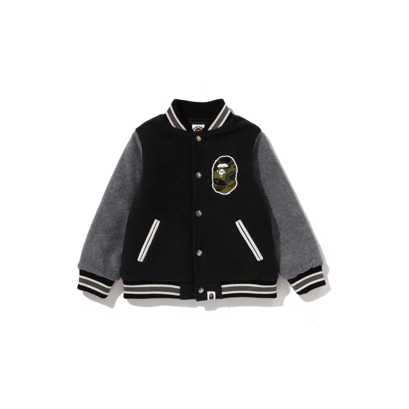 Бейсбольная куртка A BATHING APE для детей 3-7 лет, черная